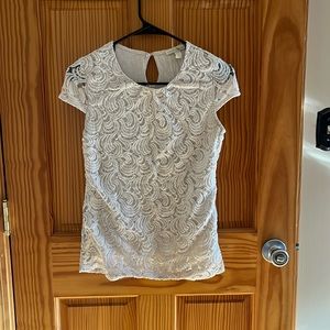 Western Wear Anthropologie lace top. Super flattering for business purposes!